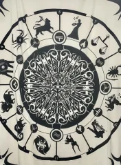 Přehoz tapisérie Black Leaf Astrology 210x240cm