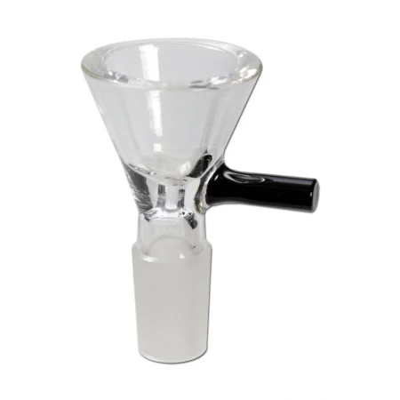 Skleněný kotlík s rukojetí 14,5mm, černý