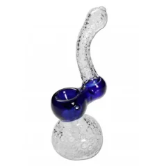 Skleněná šlukovka Bubbler 18cm, modrá