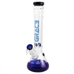 Bong sklo Grace Glass Pearl 40cm 7mm, modrý