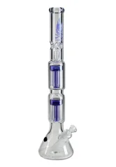 Bong sklo Black Leaf Flaming Skull 2x 10-Arm 7mm 61cm
