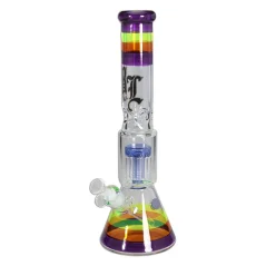 Bong sklo Black Leaf Blue 10-Arm 40cm 7mm