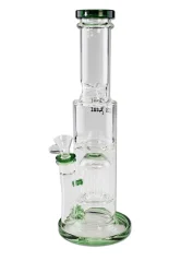 Skleněný bong Black Leaf 10-Arm Turbine 34cm, zelený