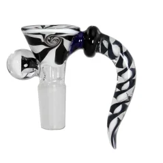 Skleněný kotlík Black Leaf Swirl 14,5m, černobílý