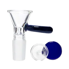 Skleněný kotlík Grace Glass s placatou rukojetí 14,5mm, modrý