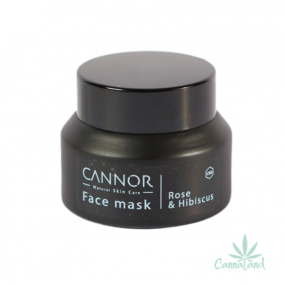 Cannor Pleťová maska Růže a Ibišek s CBD 30ml