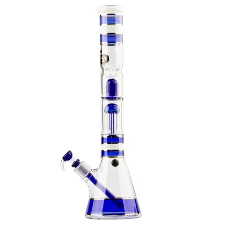 Bong sklo Grace Glass 8-Arm Dome Perco 46cm 5mm, modrý