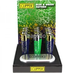 Clipper Metal Blue Green Pattern v dárkové krabičce