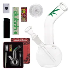 Skleněný bong 16cm v setu s příslušenstvím
